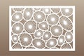 Template for cutting. Round art pattern. Laser cut. Set ratio 2:3. Vector illustration Royalty Free Stock Photo