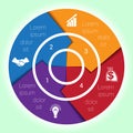 Template cyclic diagramme for Infographic four position