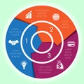 Template cyclic diagramme for Infographic three position