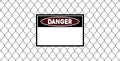 Template danger warning sign with blank space