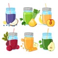 Template design banner, brochure, flyer with smoothie recipes. Menu with recipes and ingredients for a organic, deto