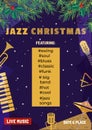 Template Design Poster Christmas Jazz vector