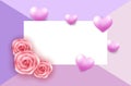 Template Design Valentines Day celebration Royalty Free Stock Photo