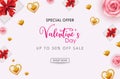 Template Design Valentines Day celebration Royalty Free Stock Photo