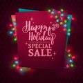 Template design web banner for the New Year`s sale. Royalty Free Stock Photo