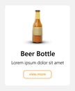 Template for designing category on website. Glass bottles for alcoholic drinks with blank label Royalty Free Stock Photo