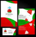 Template designs of pizza menu