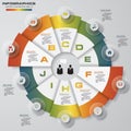 Template for diagram, graph, presentation and chart with 10 options, EPS10.