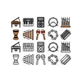 Collection of music instrument icons Royalty Free Stock Photo