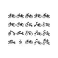 Bicycle icon with various types of bikes