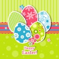 Template Easter greeting card