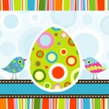 Template Easter greeting card, vector