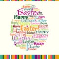 Template Easter greeting card, vector