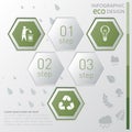 Template eco nature infographic. icon and steps