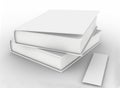 Template empty hardcover book mockup set white background