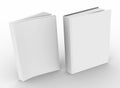 Template empty hardcover book mockup set white background