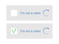 Template for entering captcha I`m not a robot Royalty Free Stock Photo