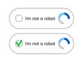 Template for entering captcha I`m not a robot Royalty Free Stock Photo