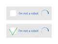 Template for entering captcha I`m not a robot Royalty Free Stock Photo