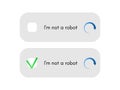 Template for entering captcha I`m not a robot Royalty Free Stock Photo