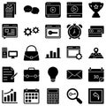 Web and SEO Vector icons set every single icon can be easily modified or edited. Royalty Free Stock Photo