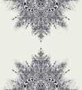 Template flyer or label Background from Vintage Abstract floral ornament black on white Royalty Free Stock Photo