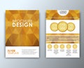 Template flyer with polygonal background Royalty Free Stock Photo