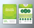 Template flyer with polygonal background Royalty Free Stock Photo