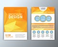 Template flyer with polygonal background Royalty Free Stock Photo