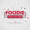 Template for foodie food red cover book. Can be use for food advertising poster and flyer, social media post promotion, online mar