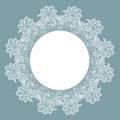 Template frame design for card. Lace floral frame