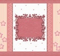 Template frame design for greeting card