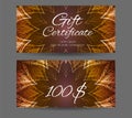 Template gift certificate for yoga studio, spa center