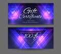 Template gift certificate for yoga studio, spa center