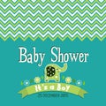 Template greeting card - baby shower, vector