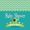 Template greeting card - baby shower, vector Royalty Free Stock Photo