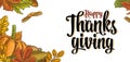 Template for greeting card and poster Thanksgiving day