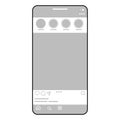 template with grey phone interface. Vector illustration. Royalty Free Stock Photo