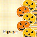 Template Halloween greeting card, vector