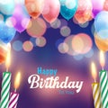 Template for Happy birthday card with place for text Royalty Free Stock Photo