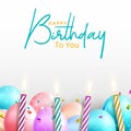 Template for Happy birthday card with place for text Royalty Free Stock Photo