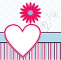 Template heart greeting card