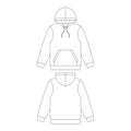 Template hoodie vector illustration flat sketch design