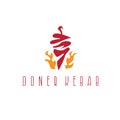 Template icon logo for doner kebab -vector illustration