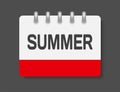 Template icon page calendar - Summer