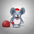 Template image for Happy new year party with rat, mice on white background. Lunar horoscope sign mouse. Chinese Happy new year Royalty Free Stock Photo