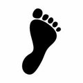 Template imprint baby foot. Vector illustration.