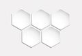 Template for infographics of hexagons, honeycombs. Blank for illustration, plan, strategy, articles, reviews, and Analytics