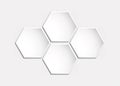 Template for infographics of hexagons, honeycombs. Blank for illustration, plan, strategy, articles, reviews, and Analytics