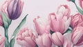 Template for invatation with soft pinkflowers. AIred Royalty Free Stock Photo